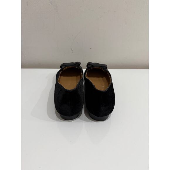 NWOT Isaac Mizrahi Suede Square Toe Bow Slip On Ballet Flats Black Women's US 8 - Picture 4 of 6